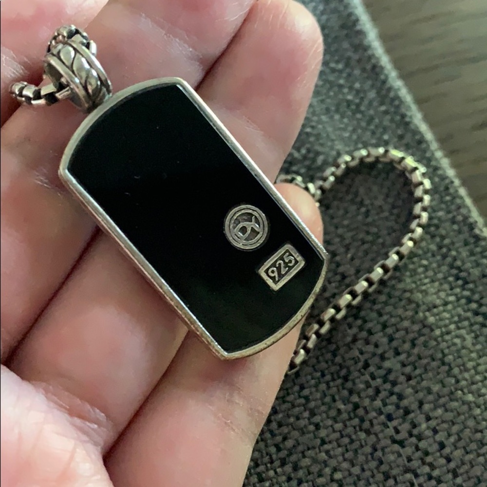 David Yurman  dog tag necklace